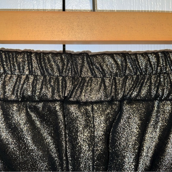 Joie Coated Metallic Gold Wide Leg Dress Pants - Picture 6 of 13